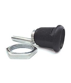 Cerradura BK-0104, para sistema de cajones para mueble metálico, NEGRO.