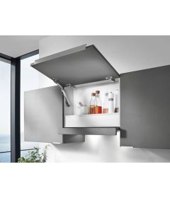 AVENTOS HK-XS TIP-ON | Sistema abatible para apertura de puerta sin jaladera