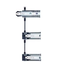 Corredera 3621 para mueble metálico izquierda con sistema antivolteo