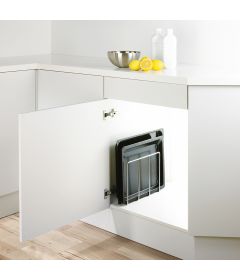 Rack para organización de charolas, montaje en gabinete de cocina, medida 80 x 300 x 250 mm