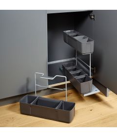 Extraíble K-LINE CleaningAGENT para gabinete inferior, para organización de productos de limpieza, acabado antracita