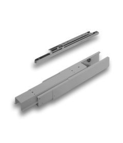 Corredera BOX de 900mm para gabinete extraible, extensión total, capacidad 120kg, ZINC.