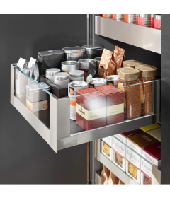 Cajón interno LEGRABOX free altura C con elemento de inserción alto, color inox