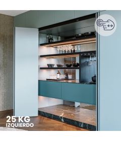 Sistema corredizo plegable FOLDING CONCEPTA 3 PUSH capacidad de carga 25kg, para puertas de madera, lado izquierdo