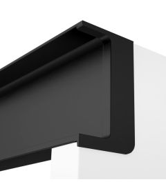 Perfil Gola de VOLPATO para mueble de cocina, 4200 mm de longitud, acabado negro