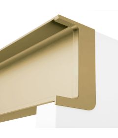 Perfil Gola de VOLPATO para mueble de cocina, 4200 mm de longitud, acabado oro cepillado