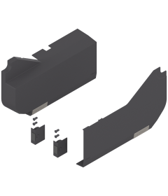 Tapas para AVENTOS HL SERVO-DRIVE, incluye 2 activadores y 6 distanciadores, color gris oscuro."Hasta agotar existencias"