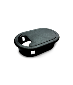 Pasacables ovalado para escritorio o mesa de 30 mm de altura, color negro