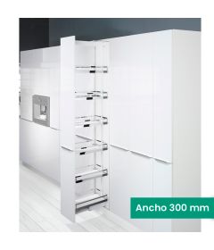 Kit 01 - Extraíble para cocina DISPENSA con 6 entrepaños STYLE para mueble de 300 mm de ancho