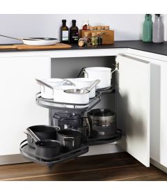Extraíble de cocina para mueble en esquina LEMANS II STYLE, acabado antracita