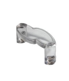 Jaladera transparente, de 64 mm entre centros