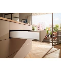 Cajón MERIVOBOX altura M (91 mm), color Blanco Seda Mate mate