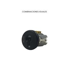 Cerradura LP-325, combinaciones iguales, acabado negro