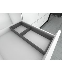 Set organizador cubertero LABRYS con 2 divisiones, de aluminio acabado stardust