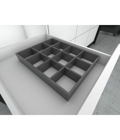 Organización LABRYS para de 12 divisiones, med. 276 x 365 x 51 mm, acabado startdust
