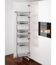 Estante organizador TANDEM SIDE STYLE de 5 entrepaños para mueble de 500 mm de ancho, acabado cromo