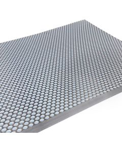 Tapete rígido DROP para bajo fregadero, medida 1200 mm X 580 mm, color gris/inox