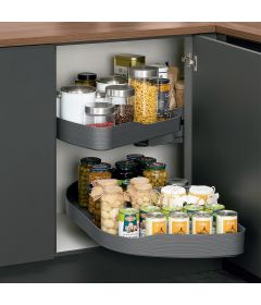 Extraíble de cocina para mueble en esquina TRIGON, acabado antracita