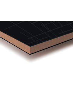 Panel URBAN mate c/brillo, superficie PET, Negro Flash,1220 x 2800 mm,espesor 18 mm. "Hasta agotar"